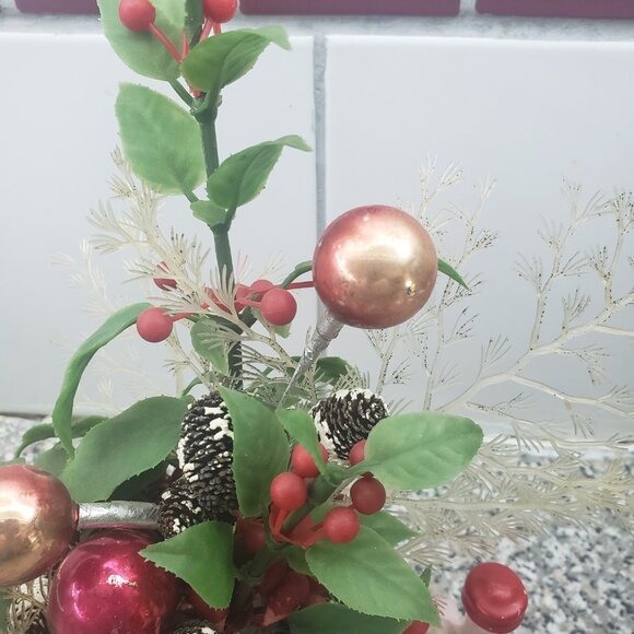 Beautiful Vintage Relpo Christmas Train planter with decor - Picture 2 of 5